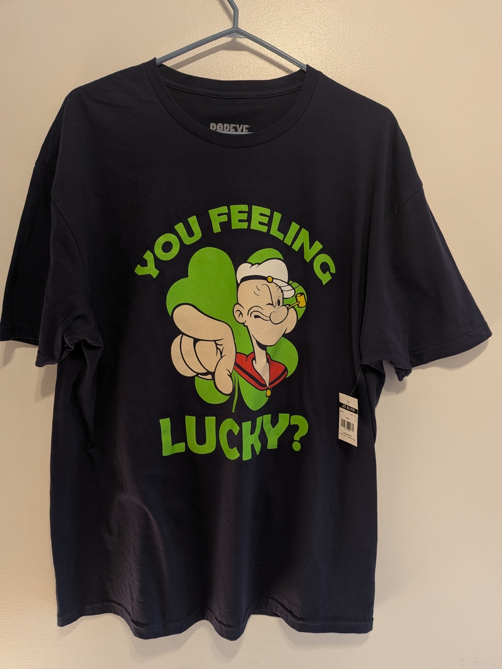 PADEVE Men’s Navy 'You Feeling Lucky?' Graphic Tee